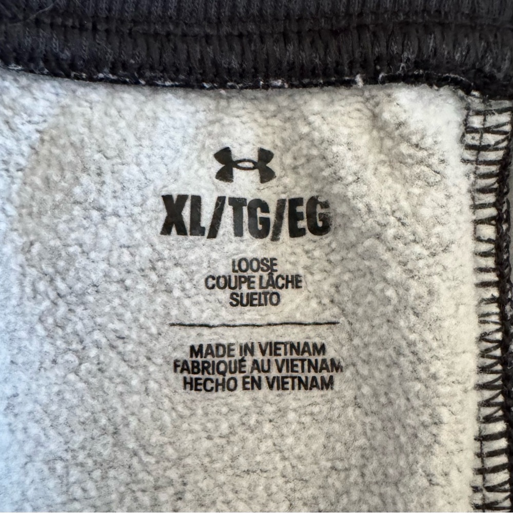 Under Armour Fleece Joggers Gray Botanical Print Loose Athletic Pants Lounge XL - Picture 4 of 7